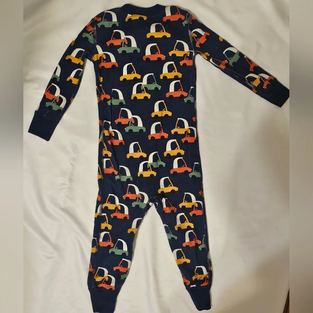 Hanna Andersson Organic Cotton Baby Onesie Footless Sleeper- Retro Cars- 2T